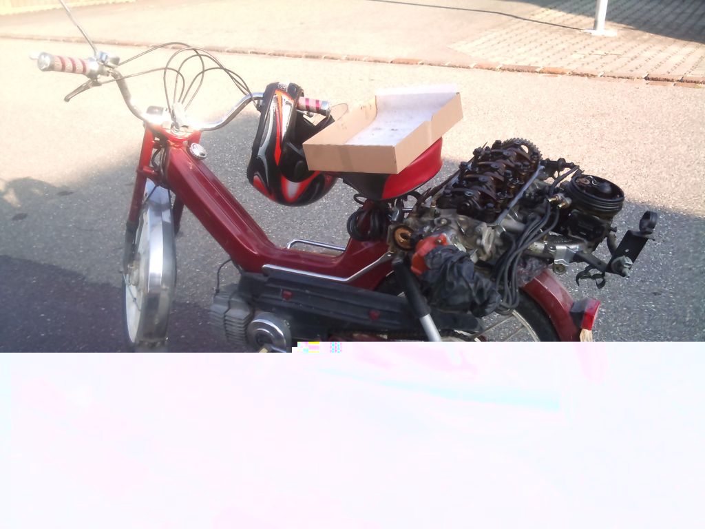 Transport mit meinem Mofa ;-)